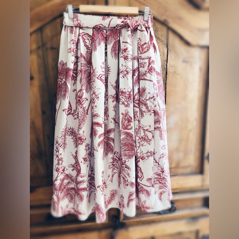 Boutique Toile Monkey Print Midi Skirt & Dress Size S
